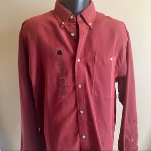 NEW! Columbia Mens Long Sleeve Shirt Rustic Red L